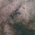 Barnard 84 and environs. Labeled image.