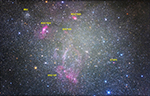 M52 and environs, labeled image